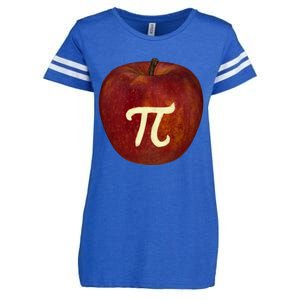 Funny Math Geek Apple Pie Pi Day Gift Enza Ladies Jersey Football T-Shirt