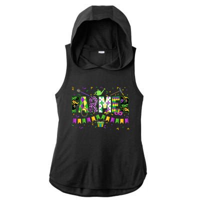 Funny Mardi Gras Farmer Carnival Parade Gift Ladies PosiCharge Tri-Blend Wicking Draft Hoodie Tank