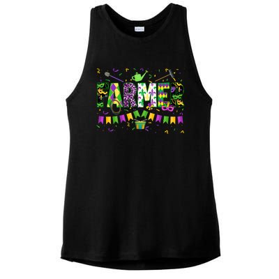 Funny Mardi Gras Farmer Carnival Parade Gift Ladies PosiCharge Tri-Blend Wicking Tank