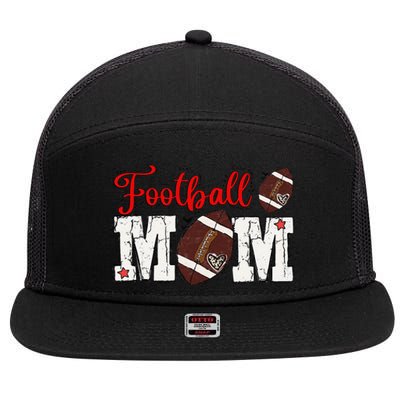 Football Mom Gift 7 Panel Mesh Trucker Snapback Hat