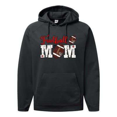 Football Mom Gift Performance Fleece Hoodie