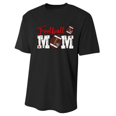 Football Mom Gift Performance Sprint T-Shirt