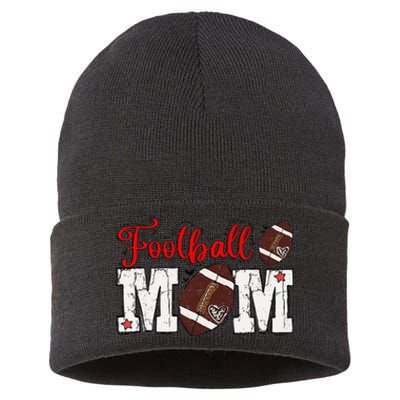 Football Mom Gift Sustainable Knit Beanie