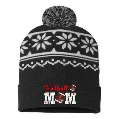 Football Mom Gift USA-Made Snowflake Beanie