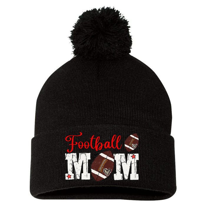 Football Mom Gift Pom Pom 12in Knit Beanie