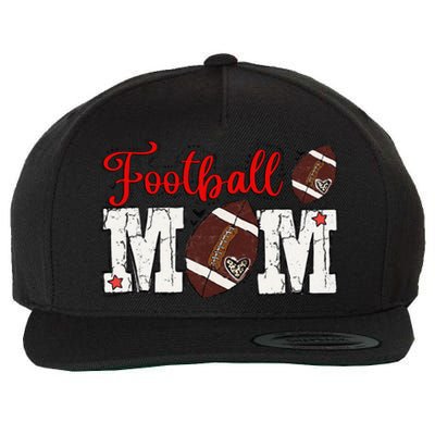 Football Mom Gift Wool Snapback Cap