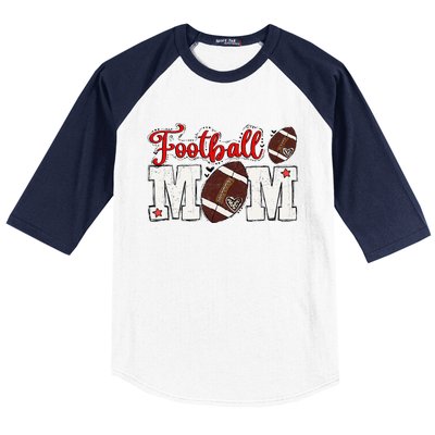 Football Mom Gift Baseball Sleeve Shirt