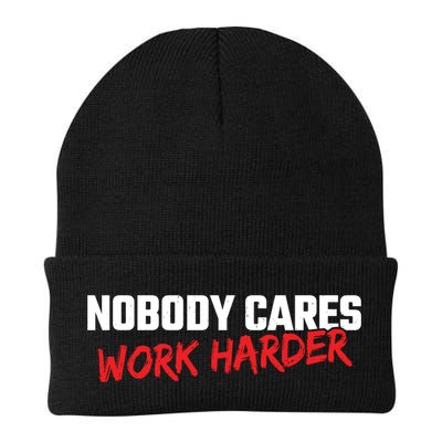 Fitness Motivation Gym Workout Nobody Cares Work Harder Gift Beanie