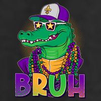 Funny Mardi Gras Bruh Alligator Adult Drive Performance Visor