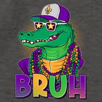 Funny Mardi Gras Bruh Alligator Vector Backpack