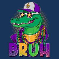 Funny Mardi Gras Bruh Alligator Cooling Performance Crew T-Shirt