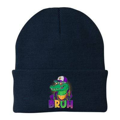 Funny Mardi Gras Bruh Alligator Beanie