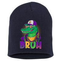 Funny Mardi Gras Bruh Alligator Short Acrylic Beanie