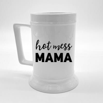 Funny Mom Great Gift With Sayings Mothers Day Gift Hot Mess Mama Gift Beer Stein