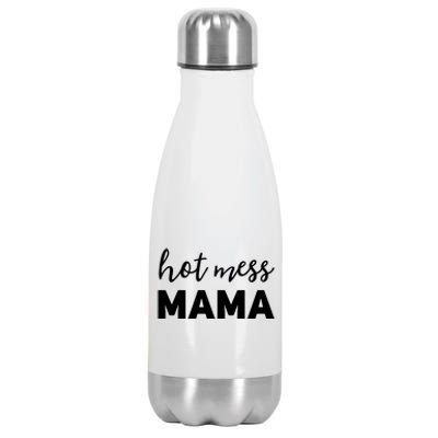 Funny Mom Great Gift With Sayings Mothers Day Gift Hot Mess Mama Gift Stainless Steel Insulated Water Bottle