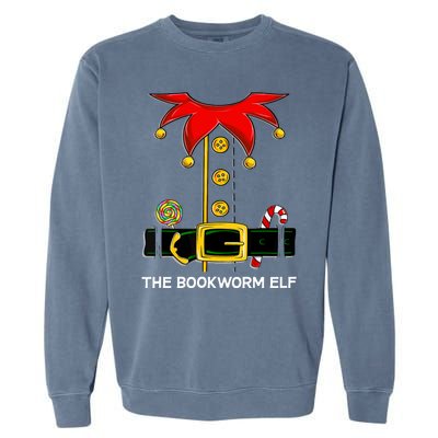 Family Matching Group The Bookworm Elf Christmas Gift Garment-Dyed Sweatshirt