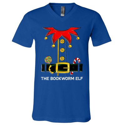 Family Matching Group The Bookworm Elf Christmas Gift V-Neck T-Shirt