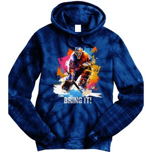 Funny My Goal Is To Deny Yours Hockey Goalie Ice Hockey Tie Dye Hoodie