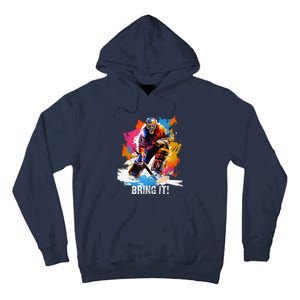 Funny My Goal Is To Deny Yours Hockey Goalie Ice Hockey Tall Hoodie