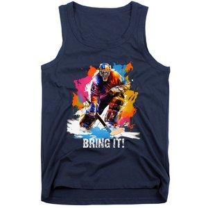 Funny My Goal Is To Deny Yours Hockey Goalie Ice Hockey Tank Top