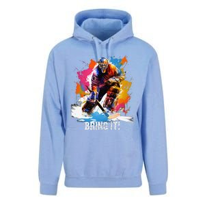 Funny My Goal Is To Deny Yours Hockey Goalie Ice Hockey Unisex Surf Hoodie