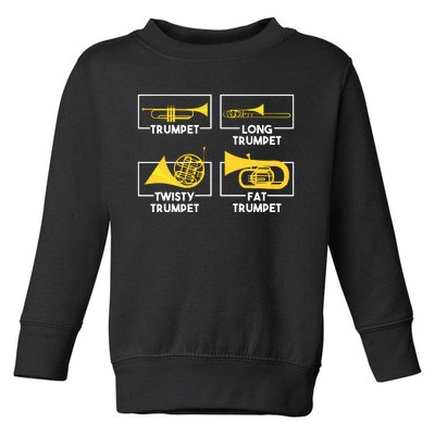 Funny Musician Gift Musical Instrument Trumpeter Trumpet Toddler Sweatshirt