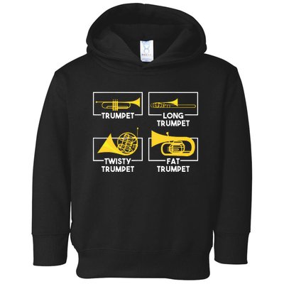 Funny Musician Gift Musical Instrument Trumpeter Trumpet Toddler Hoodie