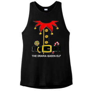 Family Matching Group The Drama Queen Elf Christmas Funny Gift Ladies PosiCharge Tri-Blend Wicking Tank