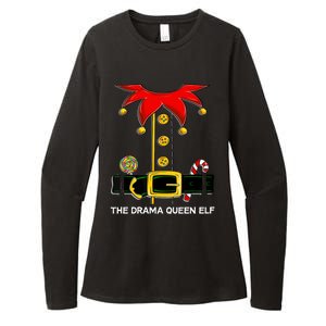 Family Matching Group The Drama Queen Elf Christmas Funny Gift Womens CVC Long Sleeve Shirt