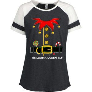 Family Matching Group The Drama Queen Elf Christmas Funny Gift Enza Ladies Jersey Colorblock Tee