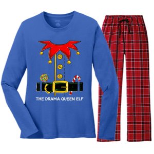 Family Matching Group The Drama Queen Elf Christmas Funny Gift Women's Long Sleeve Flannel Pajama Set 