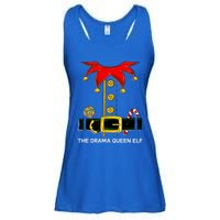 Family Matching Group The Drama Queen Elf Christmas Funny Gift Ladies Essential Flowy Tank