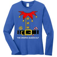 Family Matching Group The Drama Queen Elf Christmas Funny Gift Ladies Long Sleeve Shirt