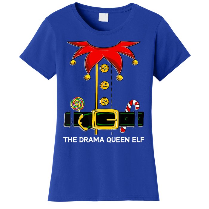 Family Matching Group The Drama Queen Elf Christmas Funny Gift Women's T-Shirt