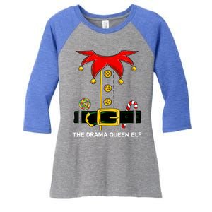 Family Matching Group The Drama Queen Elf Christmas Funny Gift Women's Tri-Blend 3/4-Sleeve Raglan Shirt