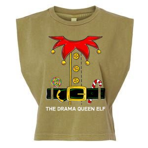 Family Matching Group The Drama Queen Elf Christmas Funny Gift Garment-Dyed Women's Muscle Tee