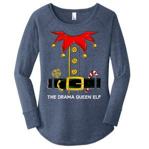 Family Matching Group The Drama Queen Elf Christmas Funny Gift Women's Perfect Tri Tunic Long Sleeve Shirt