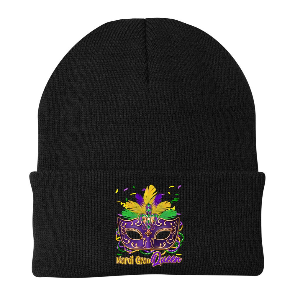 Festive Mardi Gras Queen Beanie