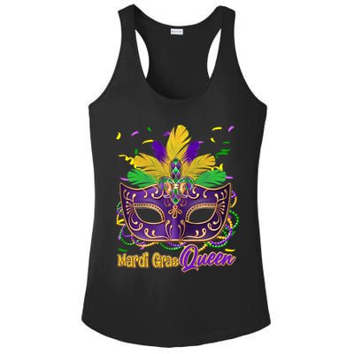 Festive Mardi Gras Queen Ladies PosiCharge Competitor Racerback Tank
