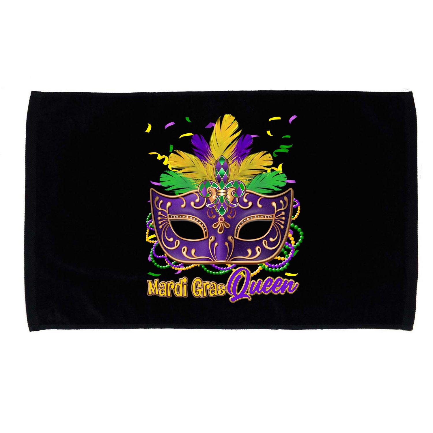 Festive Mardi Gras Queen Microfiber Hand Towel