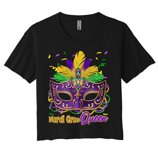 Festive Mardi Gras Queen Crop Top