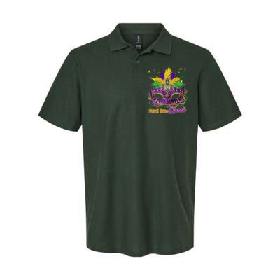 Festive Mardi Gras Queen Softstyle Adult Sport Polo