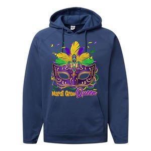 Festive Mardi Gras Queen Performance Fleece Hoodie