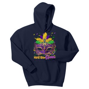 Festive Mardi Gras Queen Kids Hoodie