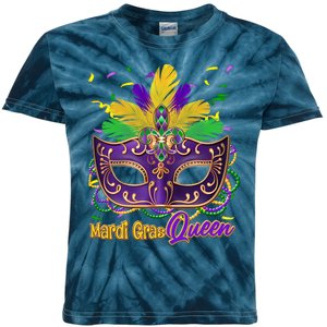 Festive Mardi Gras Queen Kids Tie-Dye T-Shirt