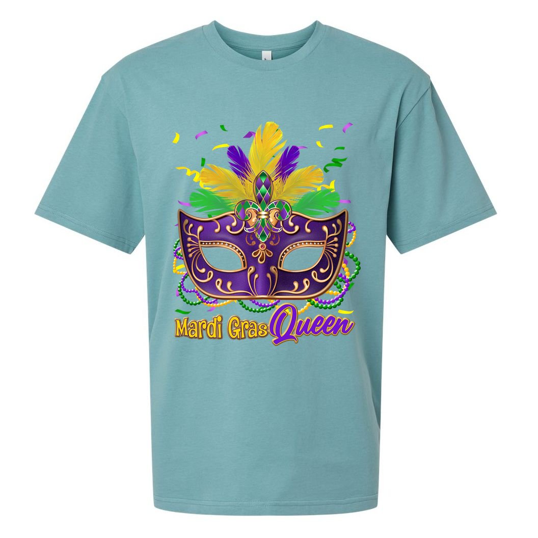 Festive Mardi Gras Queen Sueded Cloud Jersey T-Shirt
