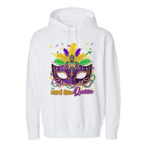 Festive Mardi Gras Queen Garment-Dyed Fleece Hoodie