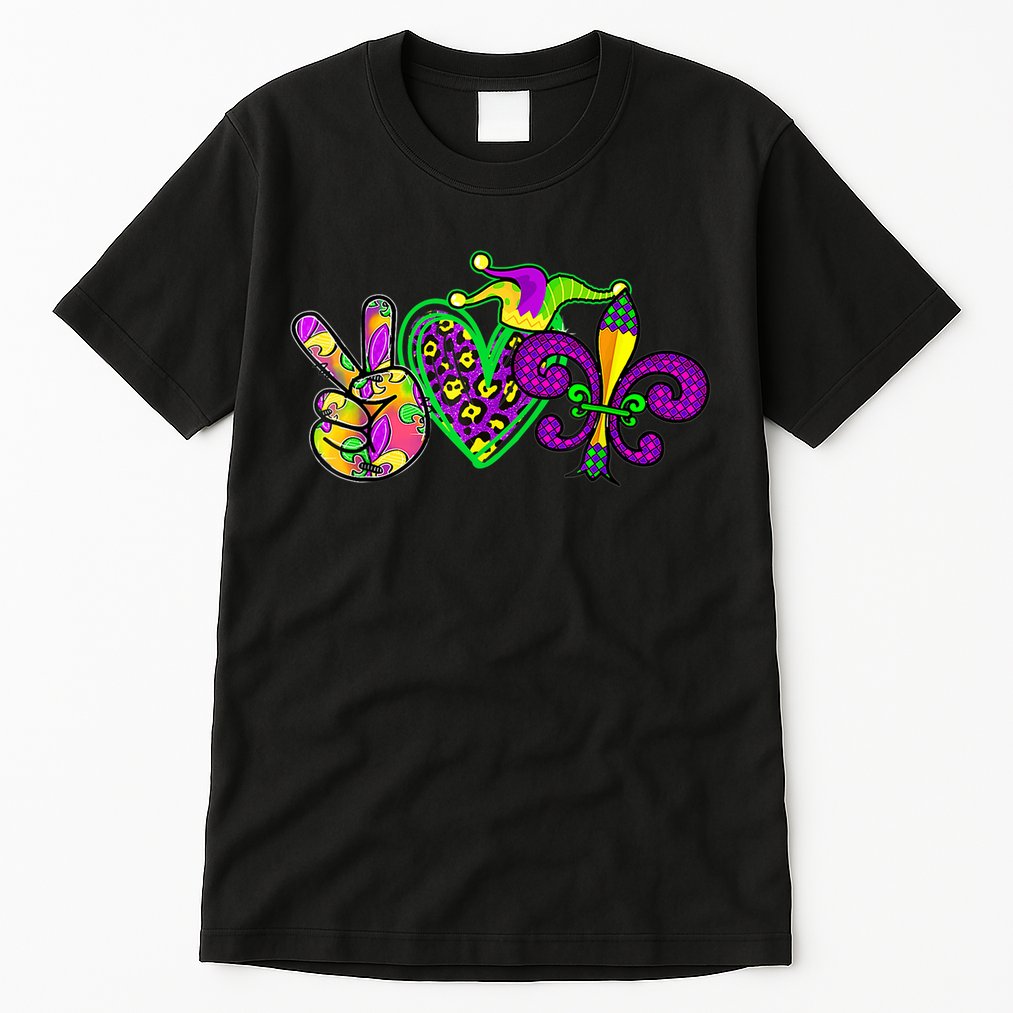 Funny Mardi Gras Women Girl Tall T-Shirt
