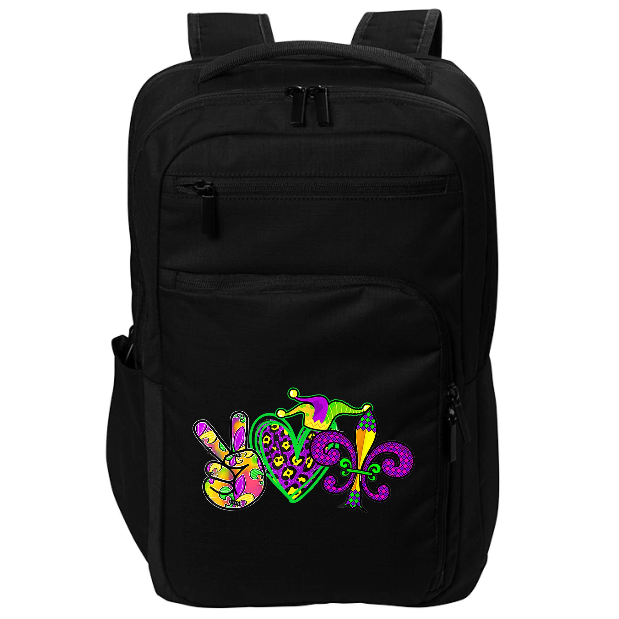 Funny Mardi Gras Women Girl Impact Tech Backpack