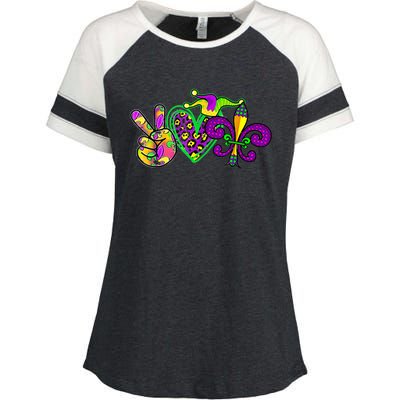 Funny Mardi Gras Women Girl Enza Ladies Jersey Colorblock Tee